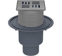 Трап с сухим сифоном HL "Primus blue", с решеткой 3124 (КЛИК-КЛАК) с вертикальным выпуском DN50/75/110 HL 310Prblue-3124