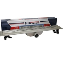 Линейный трап 80 см из нержавеющей стали с решёткой BASE и сухим гидрозатвором — слив для душа Millennium TLNB4008