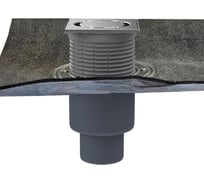 Трап с сухим сифоном HL "Primus blue" с решеткой клик-клак, с полимербитумным полотном, DN50/75/110 HL 310HPrblue-3000