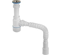 Сифон для умывальника MasterProf 1.1/2" х 40 (вып.с нерж.решёткой) с унив. г. т. 40 х 32/40/50 ИС.110725