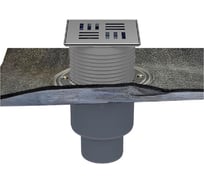 Трап с сухим сифоном HL "Primus blue", с полимербитумным полотном, с решеткой 3124 (КЛИК-КЛАК),DN50/75/110 310HPrblue-3124