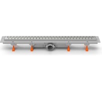 Душевой желоб Milleau Point с комбинированным затвором и решеткой нержавеющая сталь M650PS