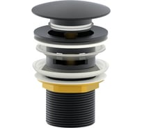 Донный клапан для раковины с переливом Wonzon & Woghand темный графит WW-88SS01-BGM