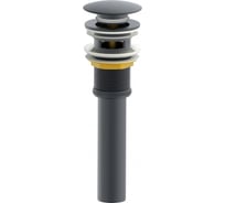 Донный клапан для раковины с переливом Wonzon & Woghand темный графит WW-88SS03-BGM