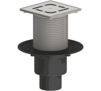 Трап Татполимер вертикальный выпуск, сух/затв Дн50/75/110, решетка из нержавеющей стали 150x150мм, 310N 004-1165