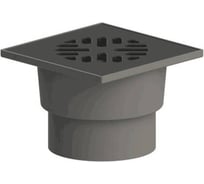 Трап нерегулируемый Татполимер вертикальный выпуск, сухой затвор Дн110, сталь/решетка 150x150 ТП-104P 004-1594