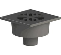 Трап Татполимер нерегулируемый, вертикальный выпуск, сухой затвор Дн50, со стальной решеткой 150x150 мм, ТП-102P 004-1592