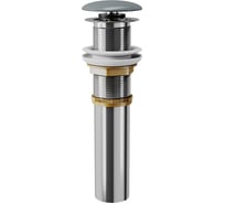 Донный клапан для раковины умывальника DQ 1/4 клик-клак, графит крышка DC9006