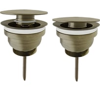 Донный клапан с переливом Teymi Lina для раковины, бронза, матовый T140214 ЦБ-00270261