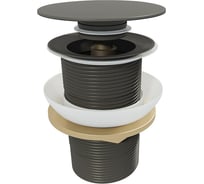 Донный клапан без перелива Teymi Solli для раковины, графит матовый T140206 ЦБ-00270253