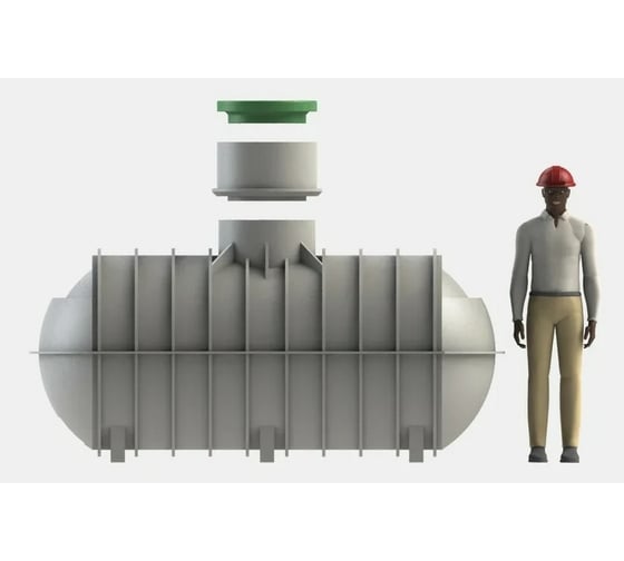 Септик с крышкой ASPLAST С3000 С EL-25P-CAUN-C3000L-BL-1