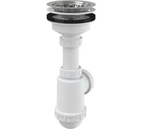 Сифон для мойки Alca Plast бутылочный, 3 1/2"x40/50 нерж/сетка Alca A446-DN50/40 025-1381
