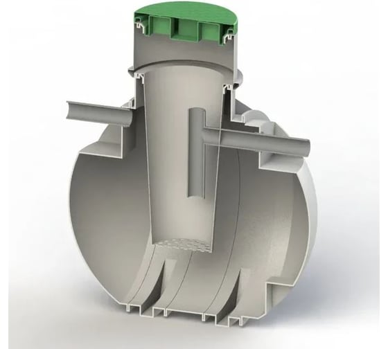 Золотарь ASPLAST 1400 с крышкой С EL-25P-CAUN-C1400L-BL-Z1
