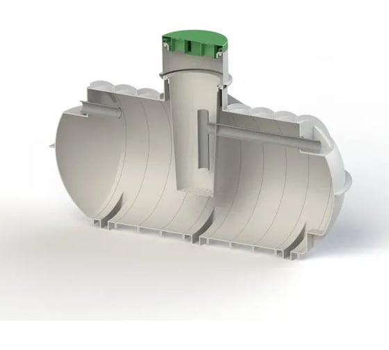 Золотарь ASPLAST 3000 с крышкой С EL-25P-CAUN-C3000L-BL-Z1