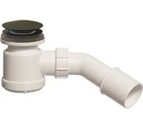 Трап для поддона McAlpine выпуск 70мм, 50/60-1 1/2, h=92мм, с трубкой 40/50, тип кнопка, матовый черный MRS2CL-MBL