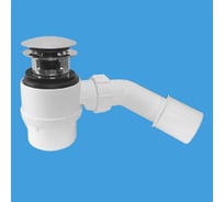 Сифон для ванн с внутренним переливом McAlpine тип кнопка, выпуск D70мм, с трубкой 40/50, хром MRB15-CB