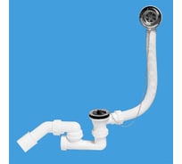 Обвязка для ванны McAlpine пластиковая, с ревизией, с нерж. решетками, пробкой и цепочкой MRB1-N