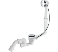 Полуавтоматический слив-перелив McAlpine пластиковый, с нажимной кнопкой, с жестким соединением (Lтросика=575мм), с коленом MRB13CBSR