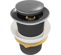 Донный клапан для раковины без перелива Teymi Ritta черный матовый T140127 ЦБ-00270260