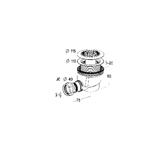Сифон для душевого поддона Nicoll D40 695-0205075