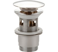 Выпуск для умывальника Nicoll с переливом, автомат CLIC CLAC, хром, латунь, 1 1/4 L3218-0501084