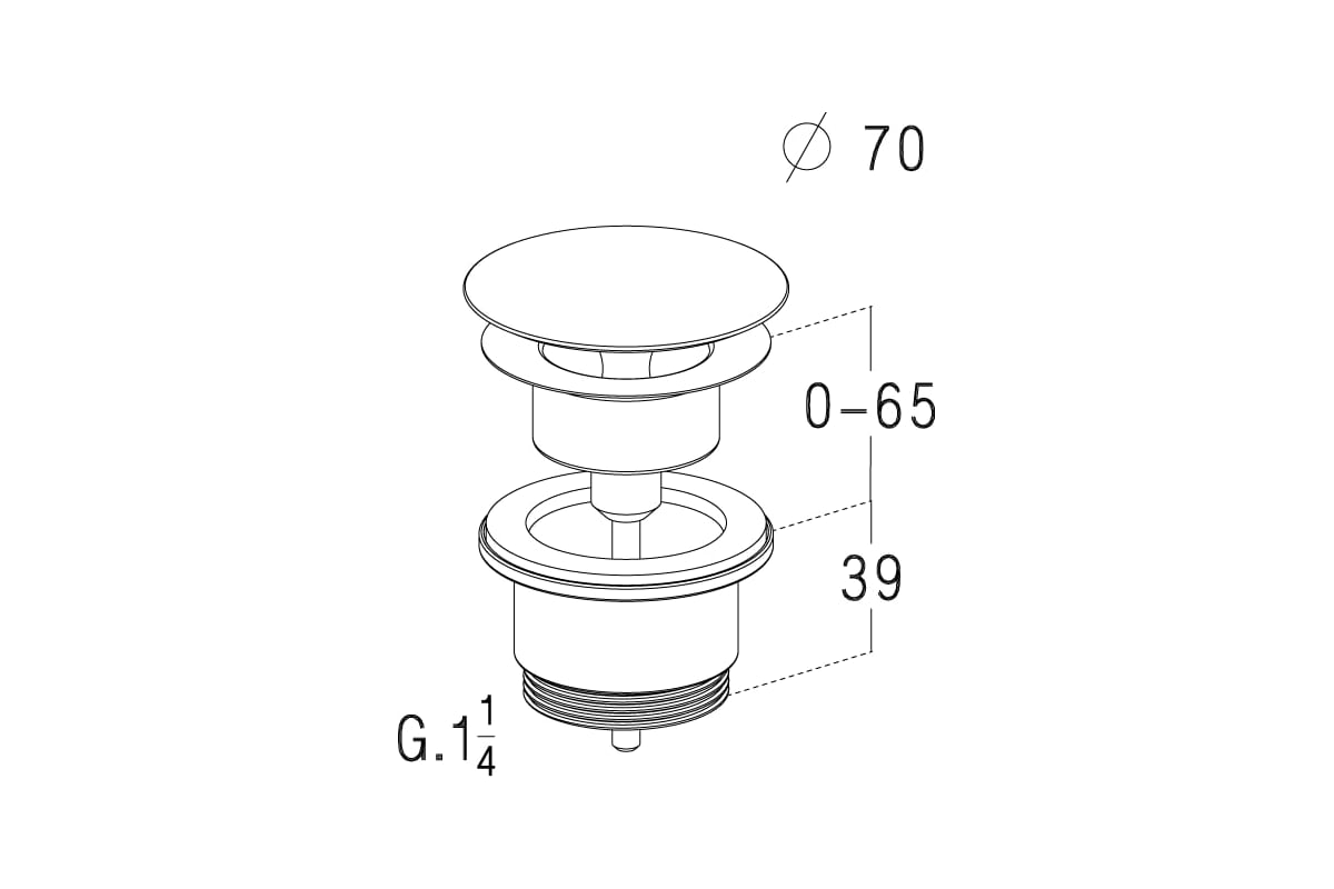 Выпуск для умывальника Nicoll универсальный, 1 1/4 L32UF-0501171 ...