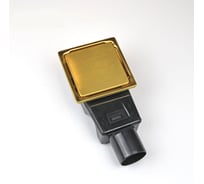 Душевой лоток RGW Drain Leo-02-10 квадрат 100х100 золото браш, Ø 50 мм 60210210-06