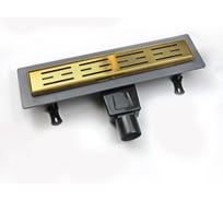 Душевой лоток RGW Drain Leo-30-60 прямой 600 золото браш, Ø 50 мм на ножках, сифон 60213060-06