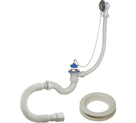 Сифон для ванны ORIO 1 1/2х40, с переливом и гибкой трубой 40-40/50 А-40089