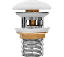 Донный клапан Milleau Clik-clak с керамической накладкой (матовый белый) для раковины с переливом PD1MW/WO