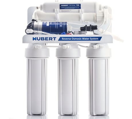 Фильтр для воды обратного осмоса HUBERT 6 ступеней (минерализатор), без насоса, бак металл, с системой защиты от протечек 6F50NPTFL