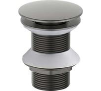 Сливной набор для раковины Aquatek AQ6003BGM Push-open без перелива, шлиф. черный хром 00000139280