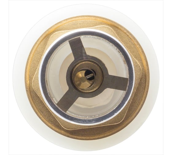 Донный клапан для умывальника MPF 1.1/4", клик-клак, с переливом, белая керамическая крышка ИС.110489