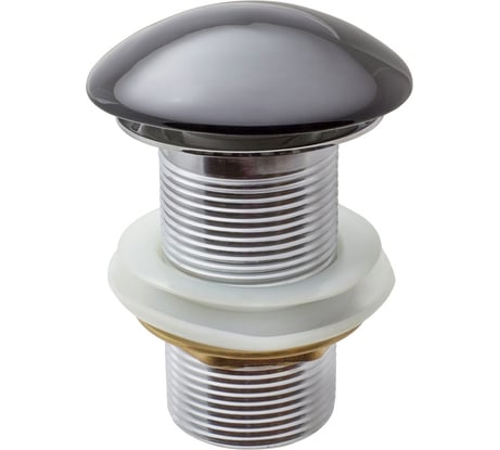 Донный клапан для умывальника MPF 1.1/4", клик-клак, без перелива, черная керамическая крышка ИС.110472