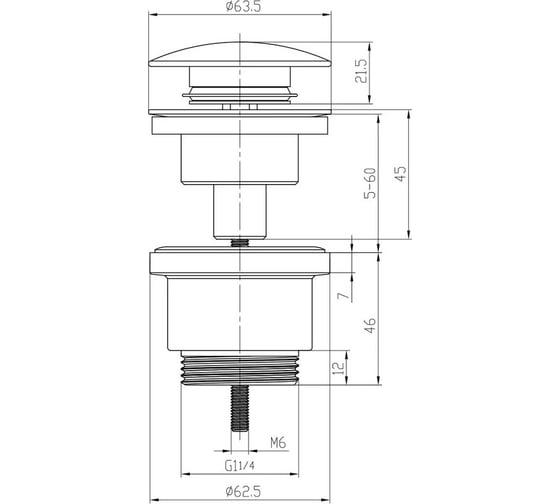 Донный клапан Lemark LM8500B
