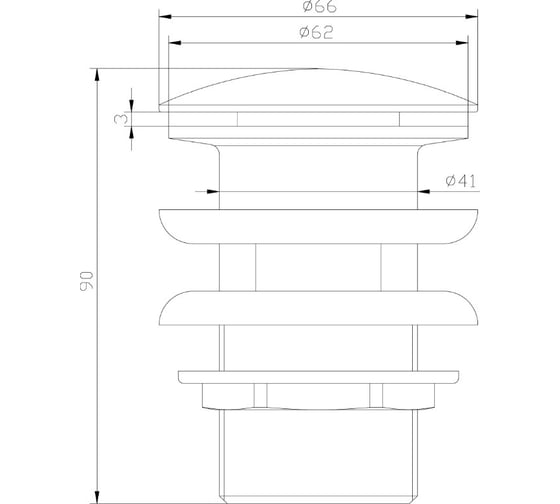 Донный клапан Lemark Jasmine LM6680ORB