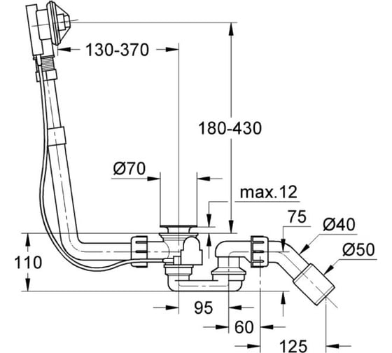 Сливной и переливной гарнитур GROHE Talento 28943000