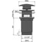 Донный клапан сифона для умывальника Alcadrain A392BLACK 00047341 2