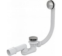 Сифон для ванны комплект Alcadrain A507KM click/clak с заниженным сифоном металл/металл 00023903