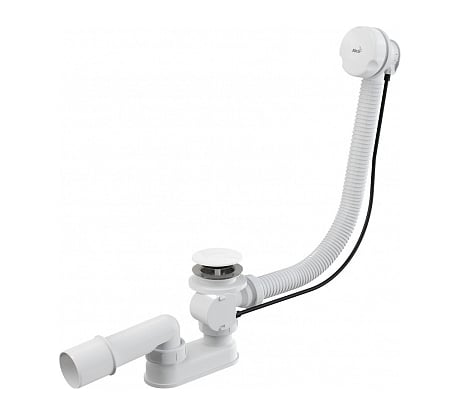 Сифон для ванны Alcadrain A51BM-80 автомат комплект, белый 00053341