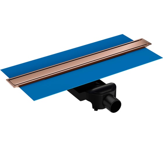 Душевой трап VitrA Eco-Flow 60см, DK100, H60, медь, горизонтальный 59980555000 1