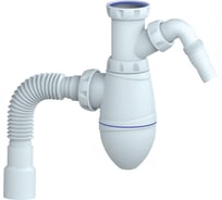 M520V Сифон для тюльпана, умывальника без выпуска 1 1/4" (Ø 32) отвод для стиральной машины гибкий Unicorn М520V