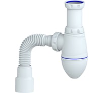 M422 Сифон для тюльпана, умывальника без выпуска 1 1/4" (Ø 32) гибкий отвод в канализацию Ø32x40/50 Unicorn М422