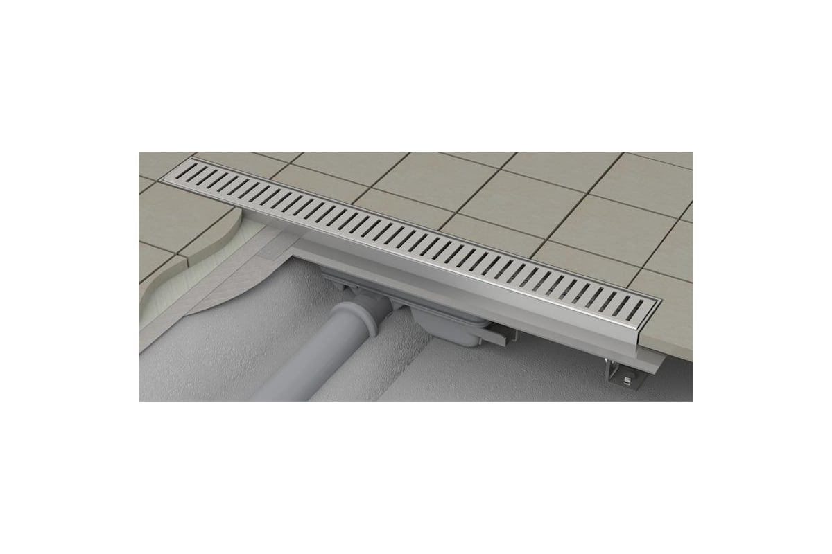 Водоотводящий желоб с порогами для перфорированной решетки Alcadrain ...