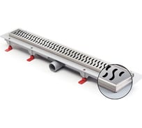 Водоотводящий пластиковый желоб Azario D40 боковой слив, с решеткой Harmony 550 мм AZCH550H 00068228