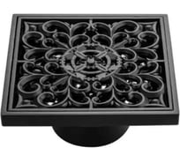 Трап ООО ПКФ Сварком д= 50 вертикальный латунный, решетка 100x100, сух.затвор, черный СанТех s061480