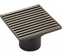 Трап ООО ПКФ Сварком д=50 вертикальный нерж, решетка нерж.100x100, сухой затвор, бронза СанТех s065699