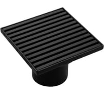 Трап ООО ПКФ Сварком д=50 вертикальный нерж, решетка нерж.100x100, сухой затвор, черный СанТех s065702