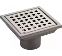 Трап ООО ПКФ Сварком д= 50 вертикальный нерж. сталь, решетка 100x100, сух.затвор, сатин СанТех s066950