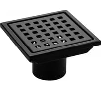 Трап ООО ПКФ Сварком д= 50 вертикальный нерж. сталь, решетка 100x100, сух.затвор, черный СанТех s066951